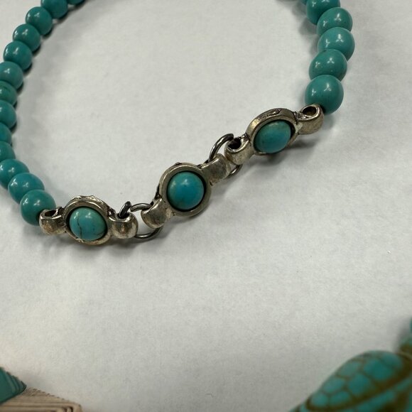 Set Of 3 Women Bracelets - Beaded Stretch Assortment Turtles Geometric Shapes - Picture 3 of 16